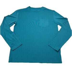 01.Algo Boys Teal Performance Long Sleeve Shirt Moisture Wicking Large NWOT